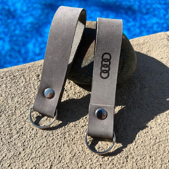 Audi Suede Key Ring Fob and Decal Sticker - Picture 3 of 8